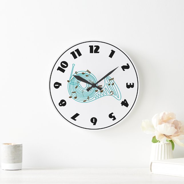 Französisch-Horn-Uhr Große Wanduhr (Von Creator hochgeladen)