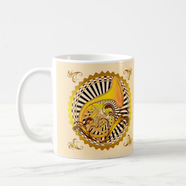 Französisch-Horn-Wirbel Kaffeetasse (Links)