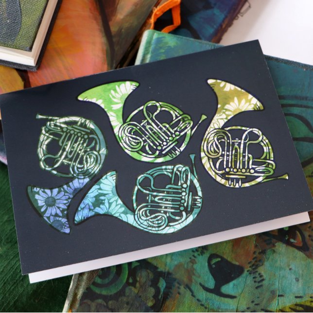 Französisch Hörner Daisy Band Klassenlehrer Karte (Von Creator hochgeladen)