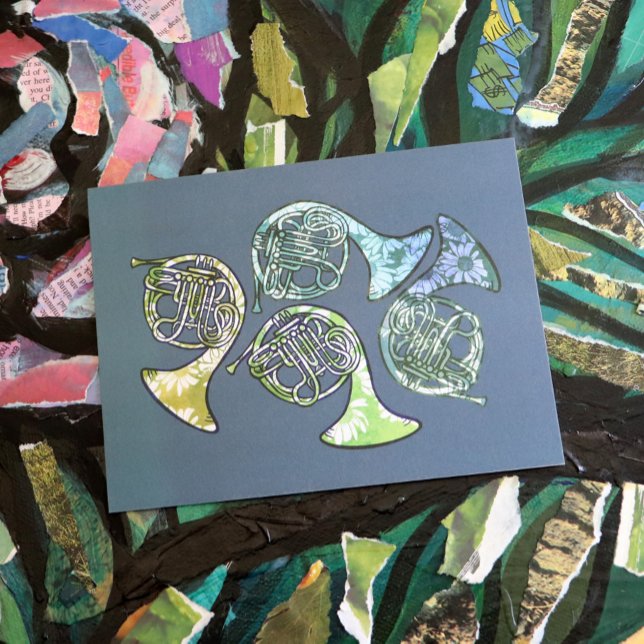 Französisch Hörner Daisy Band Klassenlehrer Postkarte (Von Creator hochgeladen)