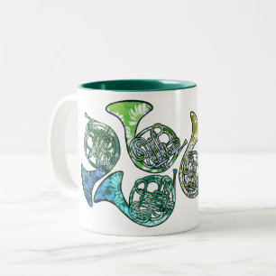 Französisch Hörner Daisy Band Klassenlehrer Zweifarbige Tasse