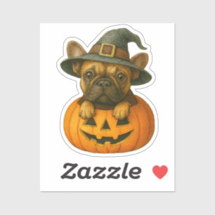 Französisch in Pumpkin Aufkleber