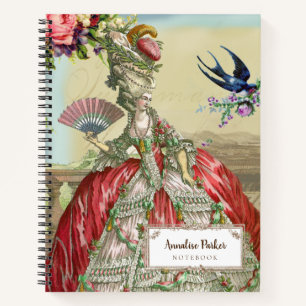 Französisch inspiriert Marie Antoinette Personali Notizbuch