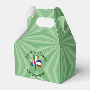 Französisch Irisch Amerikanische Flagge Shamrock P Geschenkschachtel