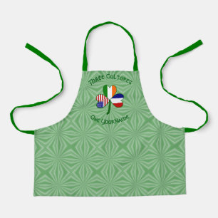Französisch Irisch Amerikanische Flagge Shamrock P Schürze
