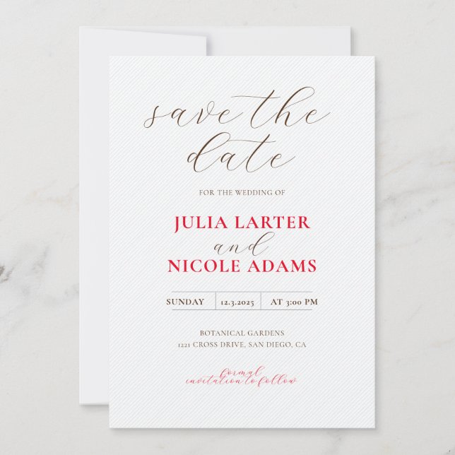 Französisch Kissed Sweet Berry Trauben Blume Hochz Save The Date (Vorderseite)