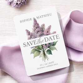 Französisch Lilac Watercolor Flora Eleganter Frühl Save The Date