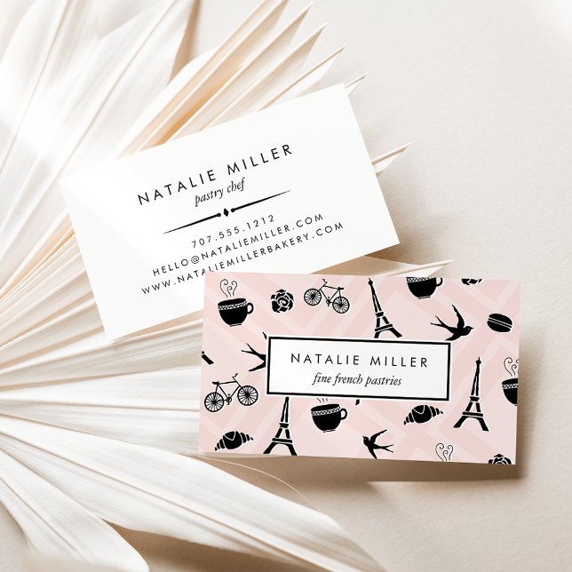 Französisch Macaron & Croissant | Konditorei-Koch Visitenkarte (Von Creator hochgeladen)