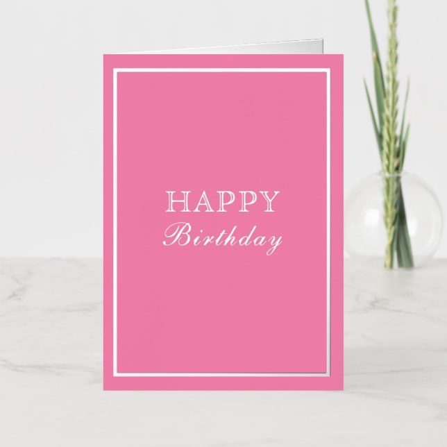 Französisch Macaron Happy Birthday Pink (Vorderseite)