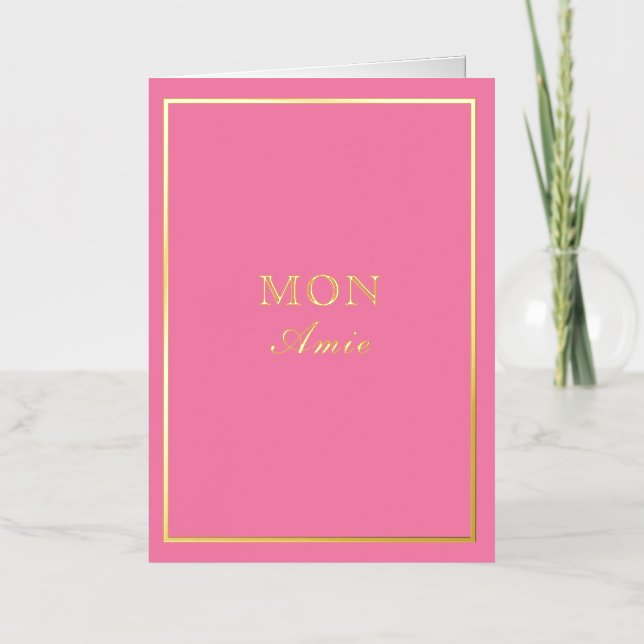 Französisch Macaron Mon Amie Pink (Vorderseite)