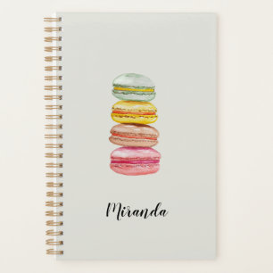Französisch Macarons Wasserfarben Handgemalte Mono Planer
