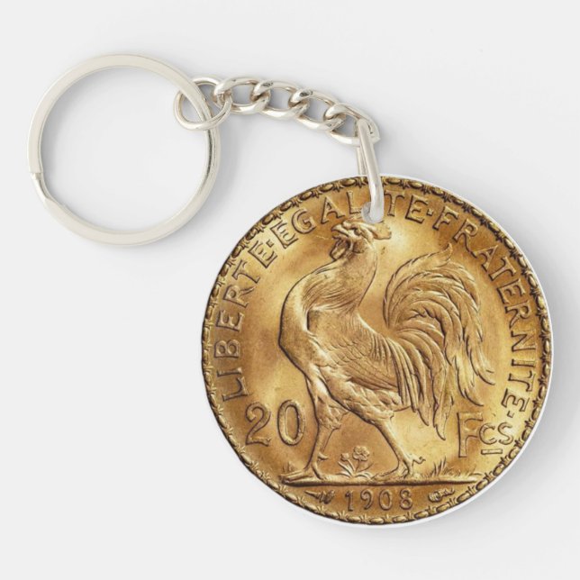 Französisch Marianne Rooster Schlüsselanhänger (Vorderseite)