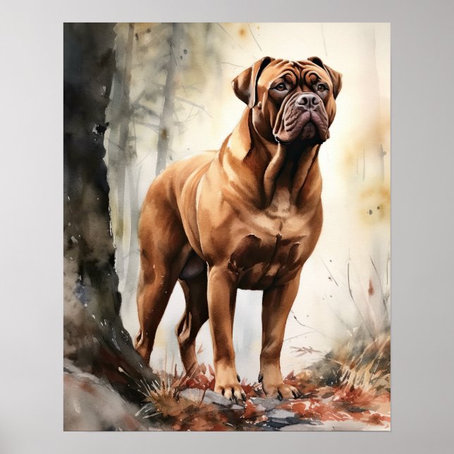Französisch Mastiff Dog Art Print Poster (Vorne)