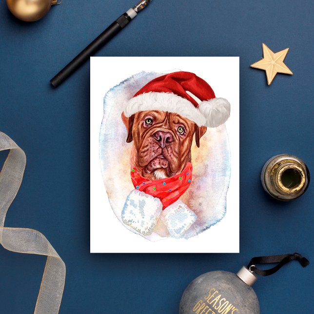 Französisch Mastiff Weihnachtsgeschenke für Hunde  Feiertagspostkarte (Von Creator hochgeladen)