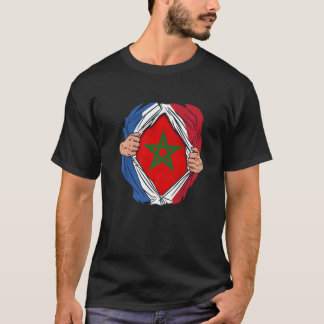 Französisch mit marokkanischen Wurzeln Maroc Flag  T-Shirt