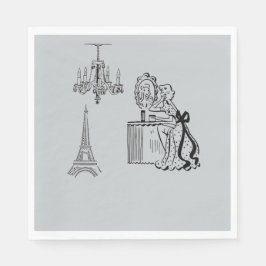 Französisch Mode Paris Thema Party Papier Napkins Serviette