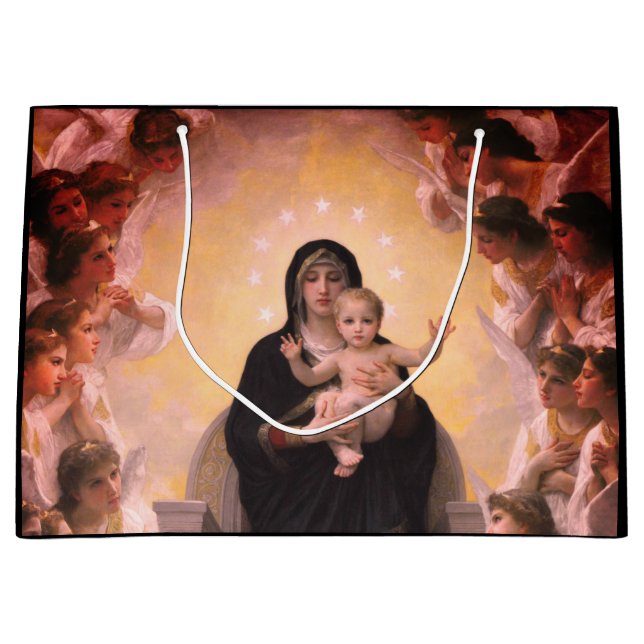 FRANZÖSISCH PAINTER Bouguereau MADONNA UND KIND Große Geschenktüte (Vorderseite)