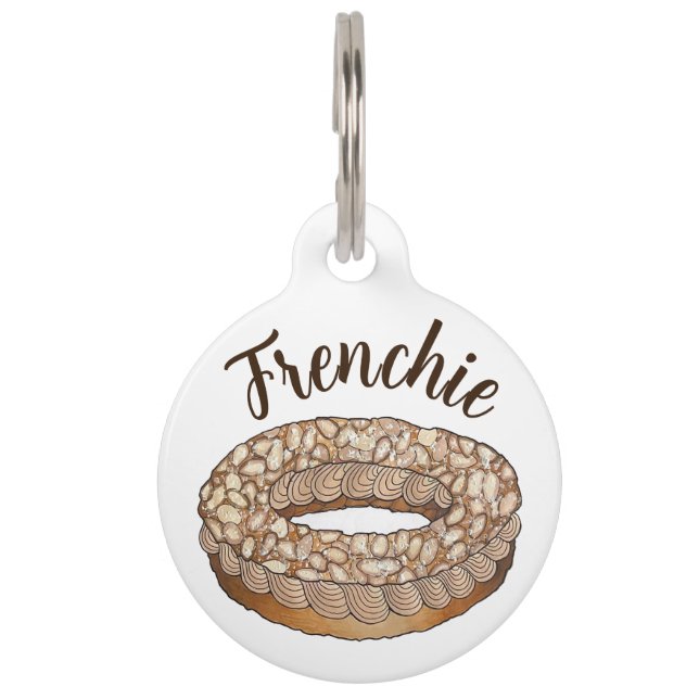 Französisch Paris Brest Choux Konditorei Dessert Haustiermarke (Vorderseite)