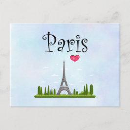 Französisch Paris mit Eiffelturm Postkarte