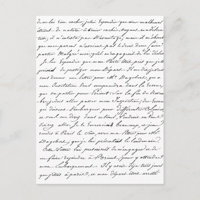 Französisch-Paris-Skript Postkarte (Vorderseite)