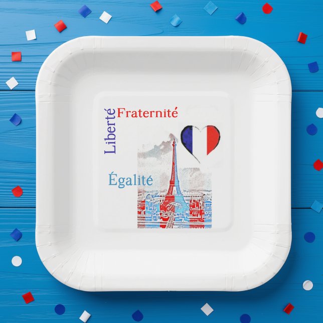 Französisch patriotisch pappteller (Von Creator hochgeladen)