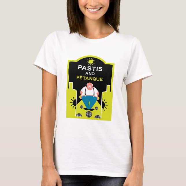Französisch Pétanque Bocce T-Shirt (Vorderseite)