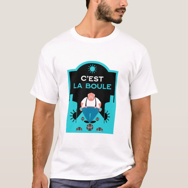 Französisch Pétanque Bocce T-Shirt (Vorderseite)