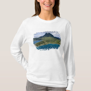 Französisch-Polynesien, Bora Bora. Luftansicht von T-Shirt