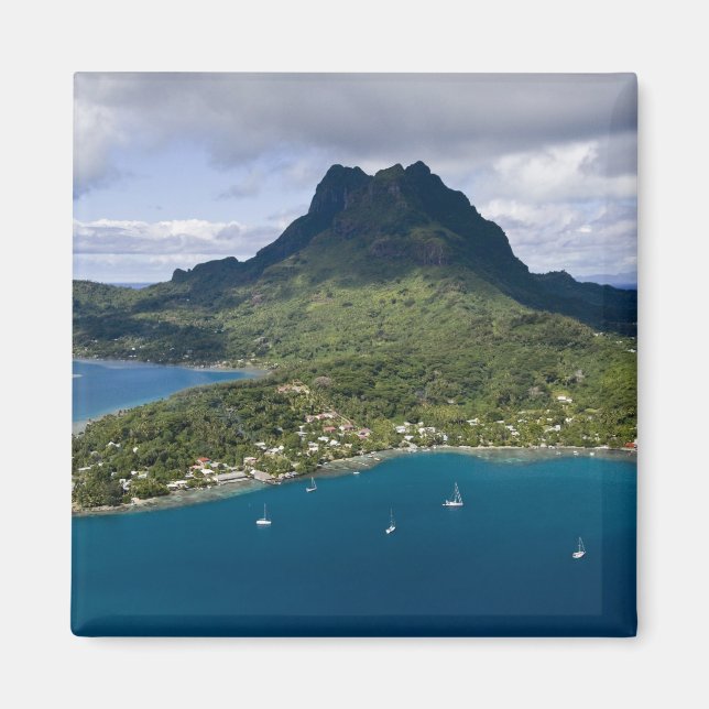Französisch-Polynesien, Bora Bora. Luftbild Magnet (Vorne)
