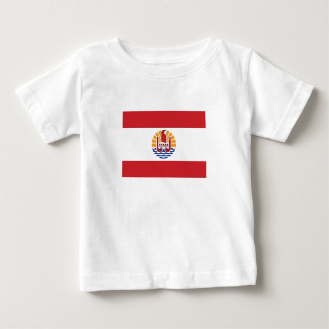 Französisch-Polynesien-Flagge Baby T-shirt (Vorderseite)