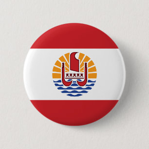 Französisch-Polynesien-Flagge Button
