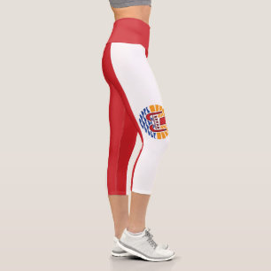 Französisch-Polynesien-Flagge Capri Leggings