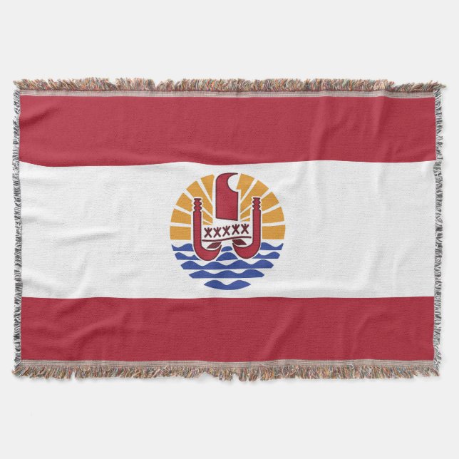 Französisch-Polynesien-Flagge Decke (Vorderseite)