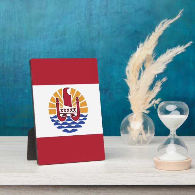 Französisch-Polynesien-Flagge Fotoplatte (Seite)