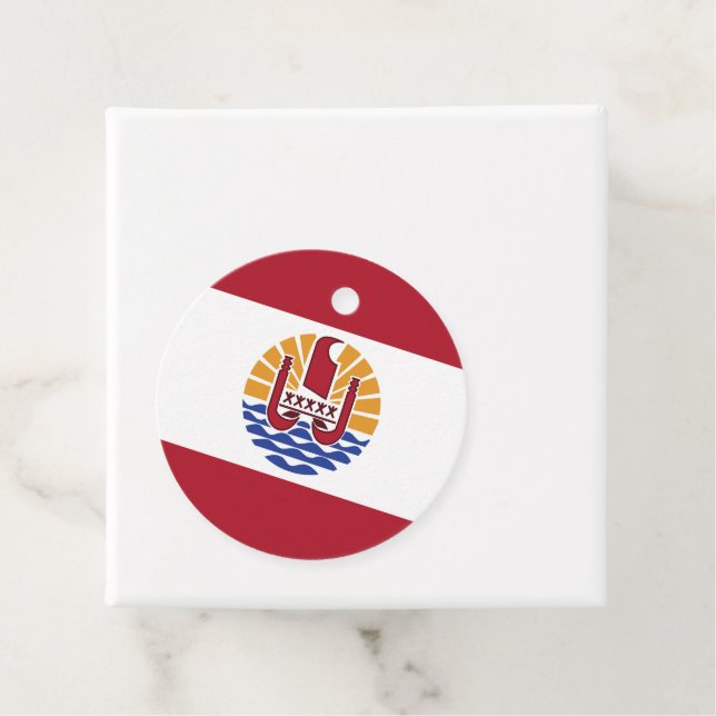 Französisch-Polynesien-Flagge Geschenkanhänger (Beispiel)