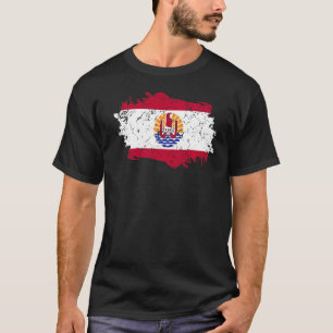 Französisch-Polynesien-Flagge Grunge Landesflagge T-Shirt