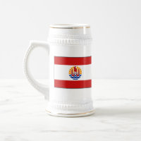 Französisch-Polynesien-Flagge ~ Karte Tasse