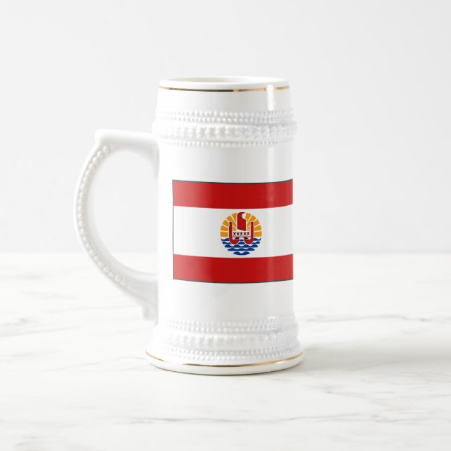 Französisch-Polynesien-Flagge ~ Karte Tasse (Links)