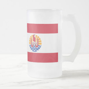 Französisch-Polynesien-Flagge Mattglas Bierglas