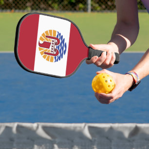 Französisch-Polynesien-Flagge Pickleball Schläger