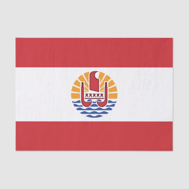 Französisch-Polynesien-Flagge Seidenpapier (Vorderseite)