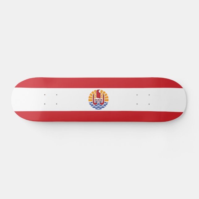 Französisch-Polynesien-Flagge Skateboard (Horizontal)