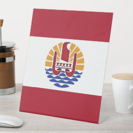 Französisch-Polynesien-Flagge Sockelschild