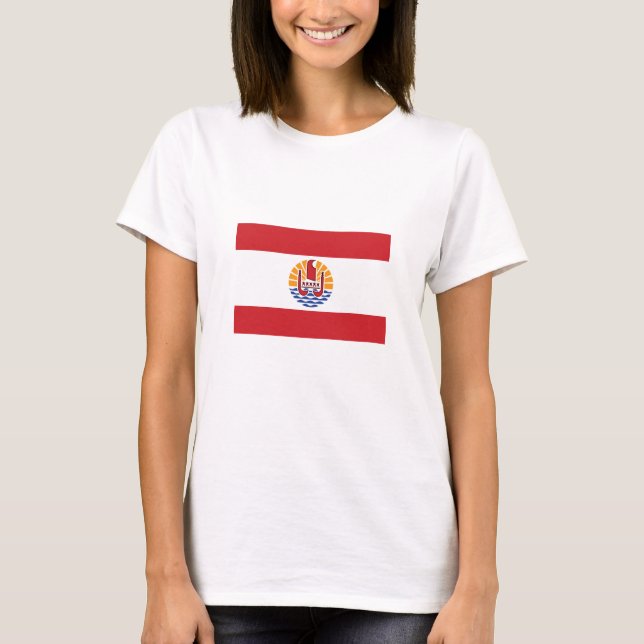 Französisch-Polynesien-Flagge T-Shirt (Vorderseite)