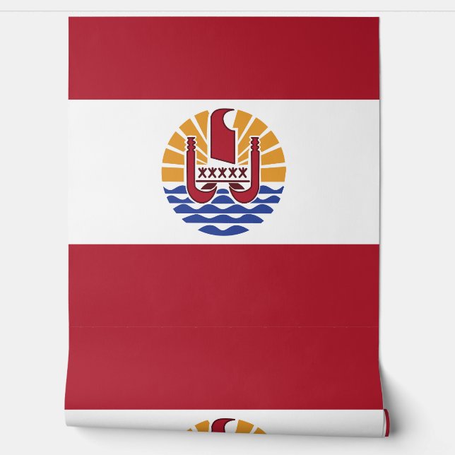 Französisch-Polynesien-Flagge Tapete (Abrollen)