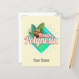 Französisch-Polynesien-Insel Pazifischer Vintager Feiertagspostkarte