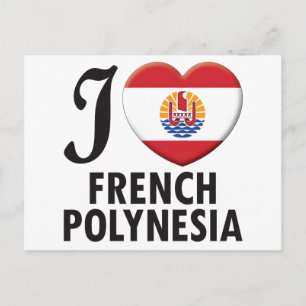 Französisch-Polynesien-Liebe. Postkarte