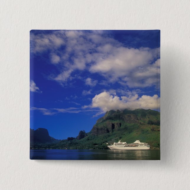 Französisch-Polynesien, Moorea. Cooks Bay. Kreuzfa Button (Vorderseite)