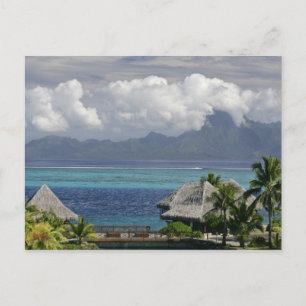 Französisch-Polynesien, Moorea. Die Aussicht auf d Postkarte
