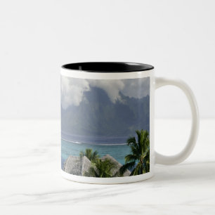Französisch-Polynesien, Moorea. Die Aussicht auf d Zweifarbige Tasse